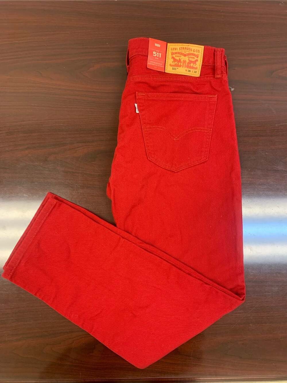 Levi's 511 Slim Men’s Size 36x32 Red Jeans Brand New